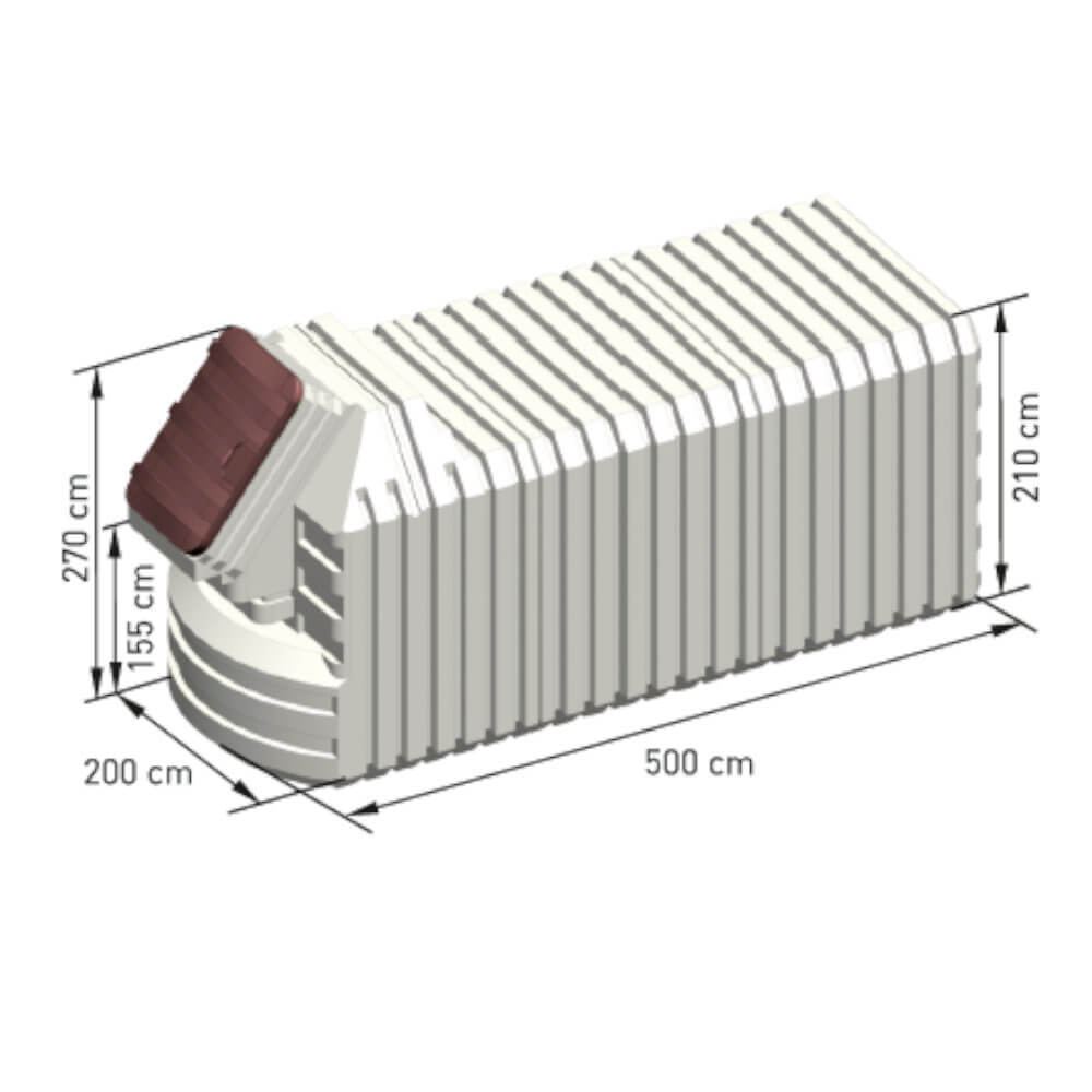 Erdkeller 200 x 500 x 270 cm – Bild 2