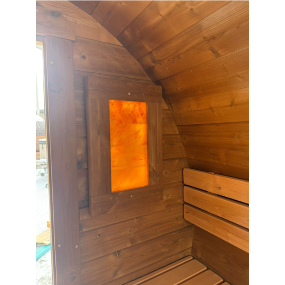 Sauna Salzkristalllampe Wellnessbereich