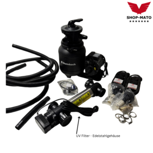 Pool Sandfilteranlage Set mit UV Desinfektion und Zubehör