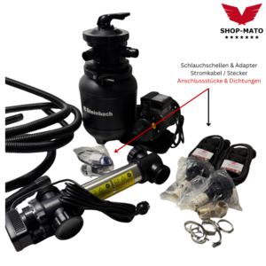 Anschluss-Set mit Schlauchschellen und Adaptern