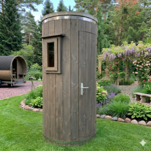 Gartendusche Thermoholz Fass Outdoor Dusche