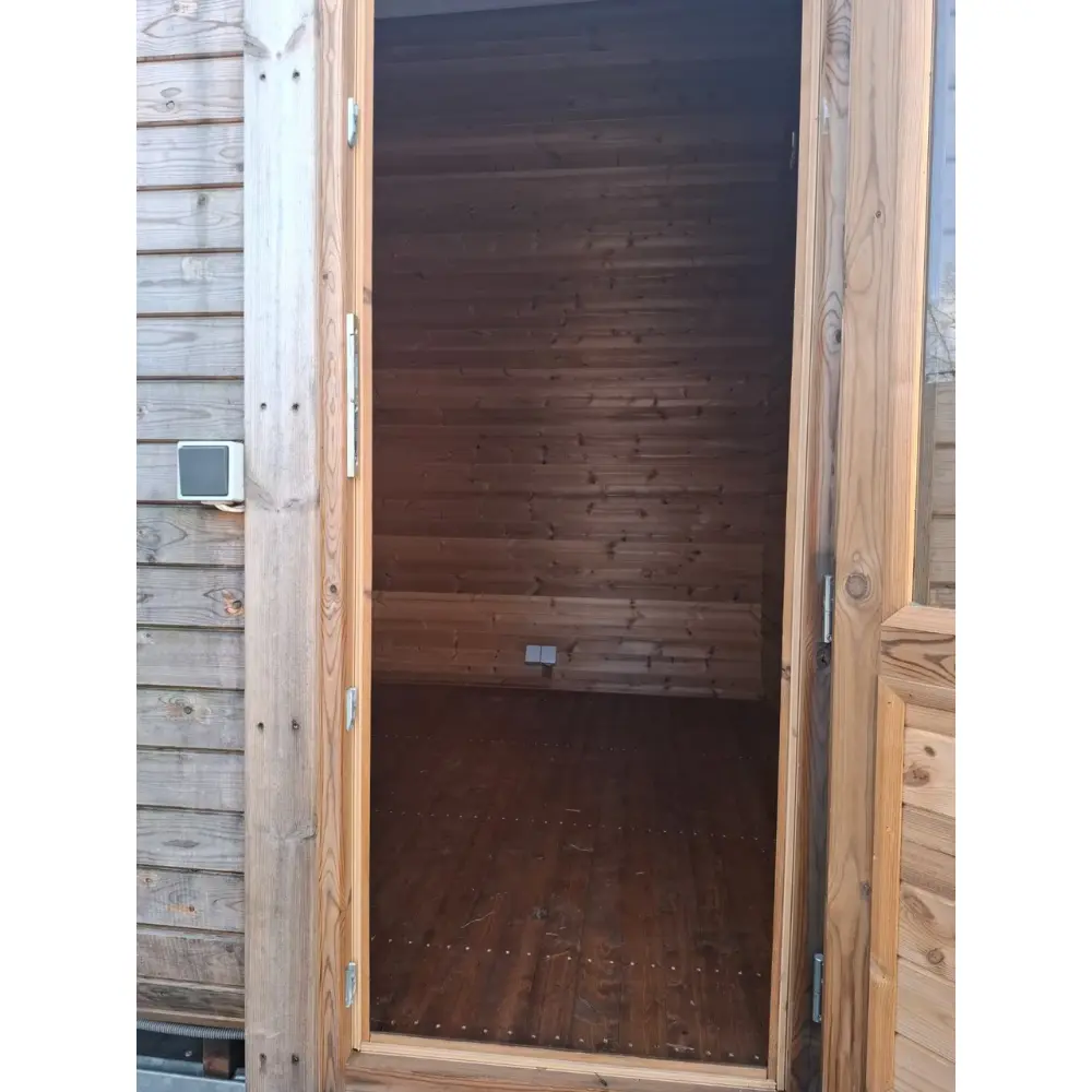 Sauna Cube 400 mit Vorraum aus Thermoholz | Sofort verfügbar – Bild 7