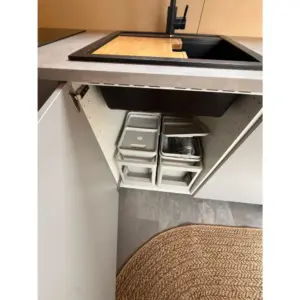 Schlafbereich mit Stauraum im Tiny House 18 m²